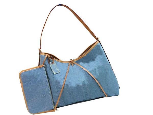 Designer handbag, handbag wallet, armpit bag, large capacity shoulder bag, free delivery, Blue